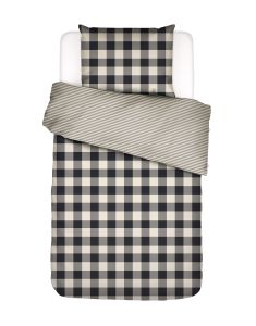 ESSENZA Chess Anthracite Duvet cover 140 x 220 cm