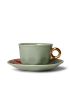 ESSENZA Gallery Coffee cup & saucer Stone green