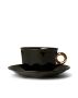 Essenza Sculpture Dark Green Coffee cup & saucer 22 cl
