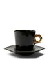 ESSENZA Sculpture Espresso cup & saucer Dark Green