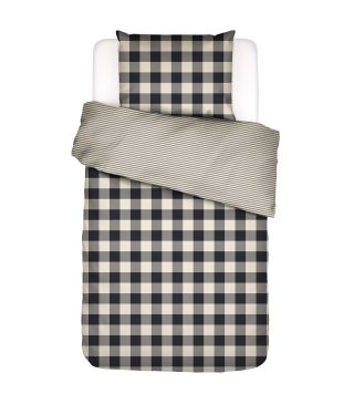 ESSENZA Chess Anthracite Duvet cover 135 x 200 cm