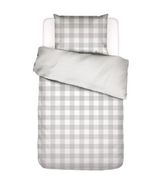 ESSENZA Chess Grey Duvet cover 135 x 200 cm