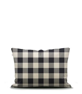 ESSENZA Chess Anthracite Pillowcase 60 x 70 cm