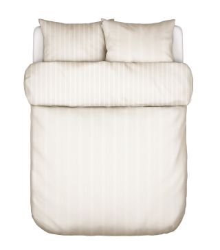 Marc O'Polo Classic fine stripe Dark Sand Duvet cover 200 x 200 cm