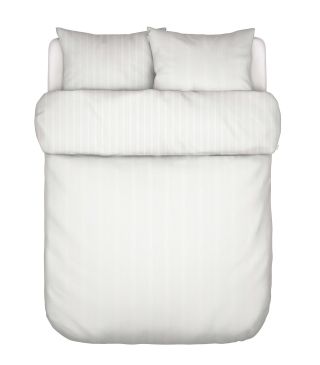 Marc O'Polo Classic fine stripe Grey mist Duvet cover 200 x 200 cm