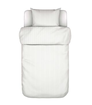 Marc O'Polo Classic fine stripe Grey mist Duvet cover 140 x 200 cm