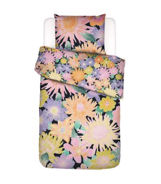 ESSENZA & CO Flower fling Black Duvet cover 140 x 200 cm