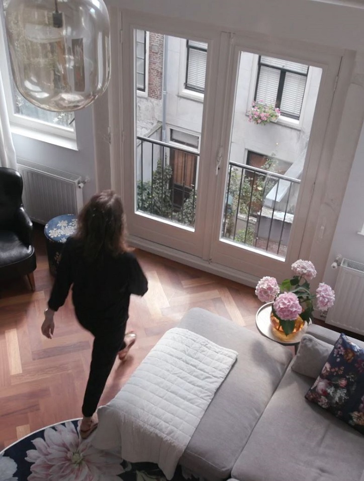 ESSENZA Lauren Indigo blue Pouf