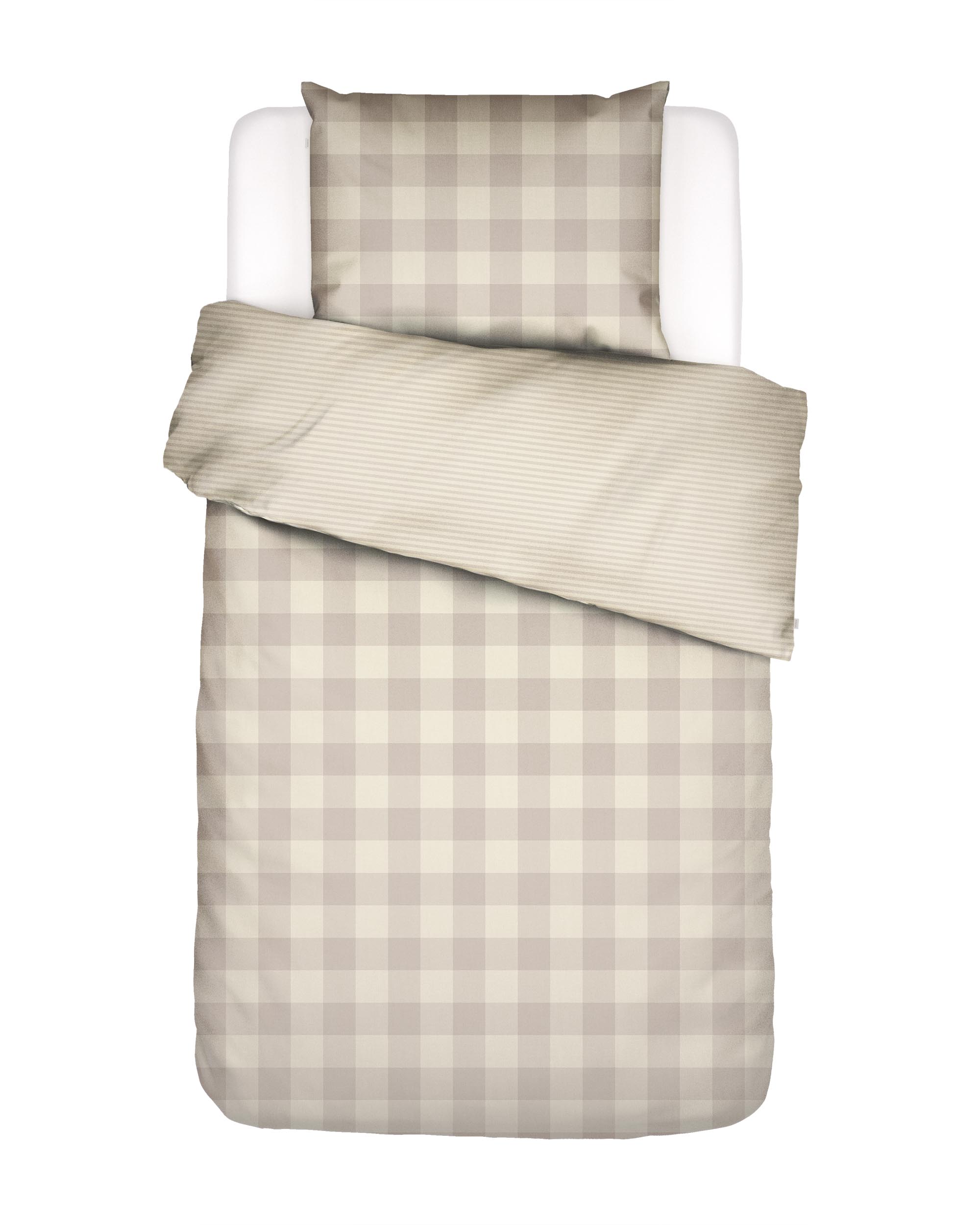 ESSENZA Minte Global grey Dekbedovertrekset 140 x 220 cm