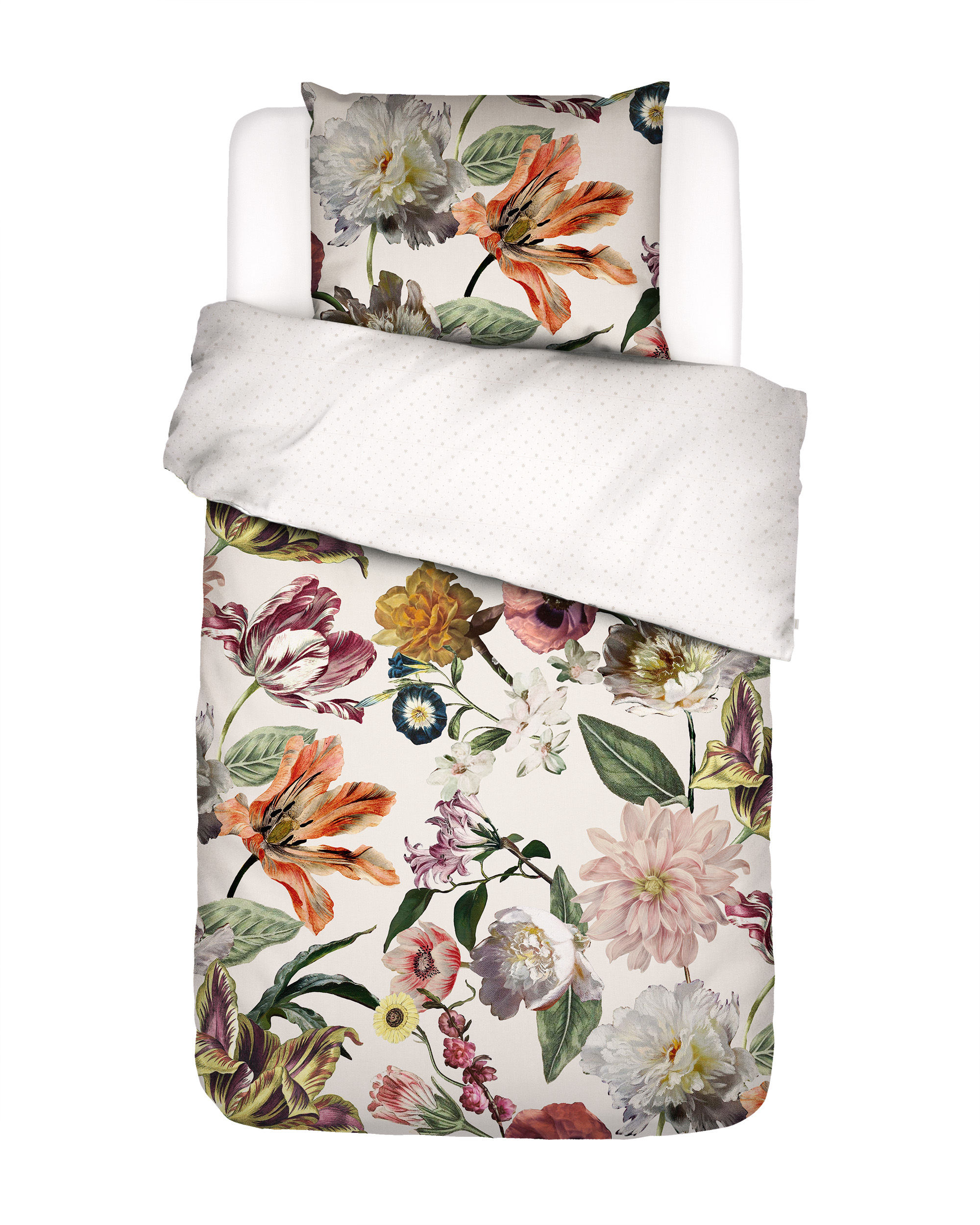 ESSENZA Minte Global grey Dekbedovertrekset 140 x 220 cm